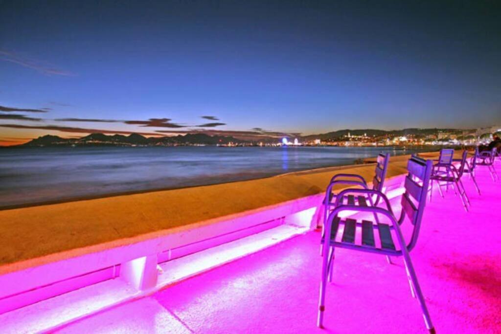 Cannes Palm Beach Parking, Clim, Wifi Plage 2' A Pieds エクステリア 写真